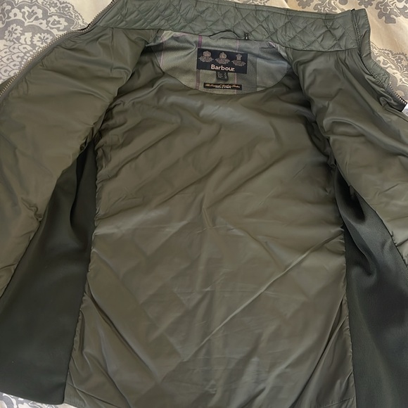 Barbour Grassmere Quilted Jacket Olive Green Sz 12 - Picture 5 of 10